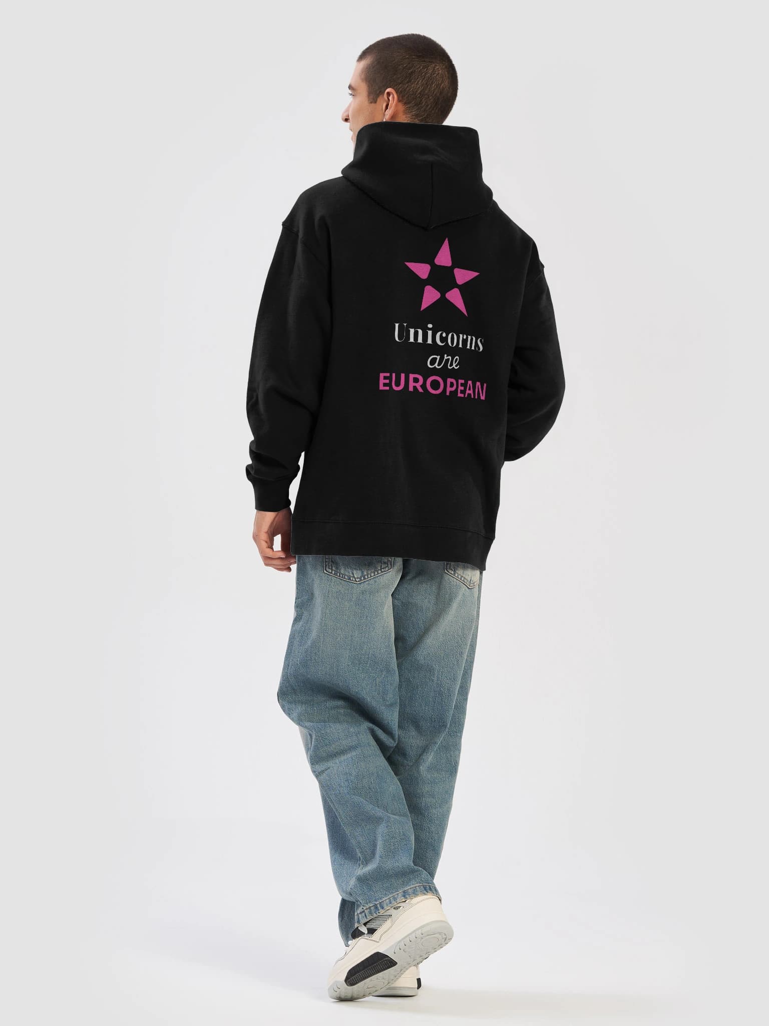 Unicorns Are European - Black Hoodie